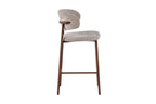 Chaise de bar COYA Noyer et Sable – 51 x 50 cm | TIKAYLA