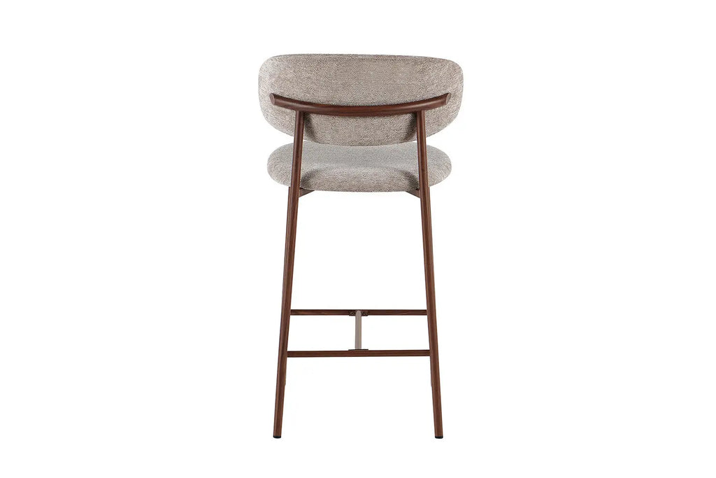 Chaise de bar COYA Noyer et Sable – 51 x 50 cm | TIKAYLA