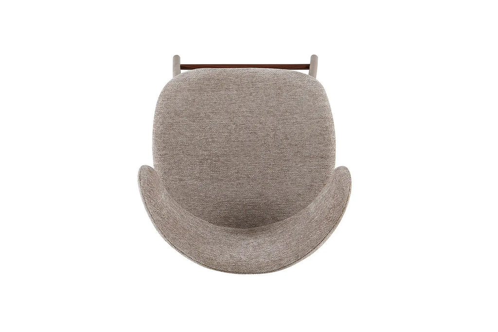 Chaise de bar COYA Noyer et Sable – 51 x 50 cm | TIKAYLA