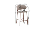 Chaise de bar COYA Noyer et Sable – 51 x 50 cm | TIKAYLA