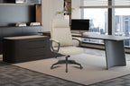 Chaise de bureau ARMEL beige vue de profil