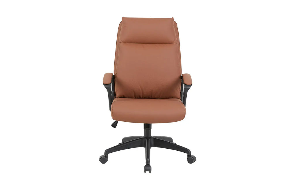 Chaise de bureau ARMEL cognac détail similicuir
