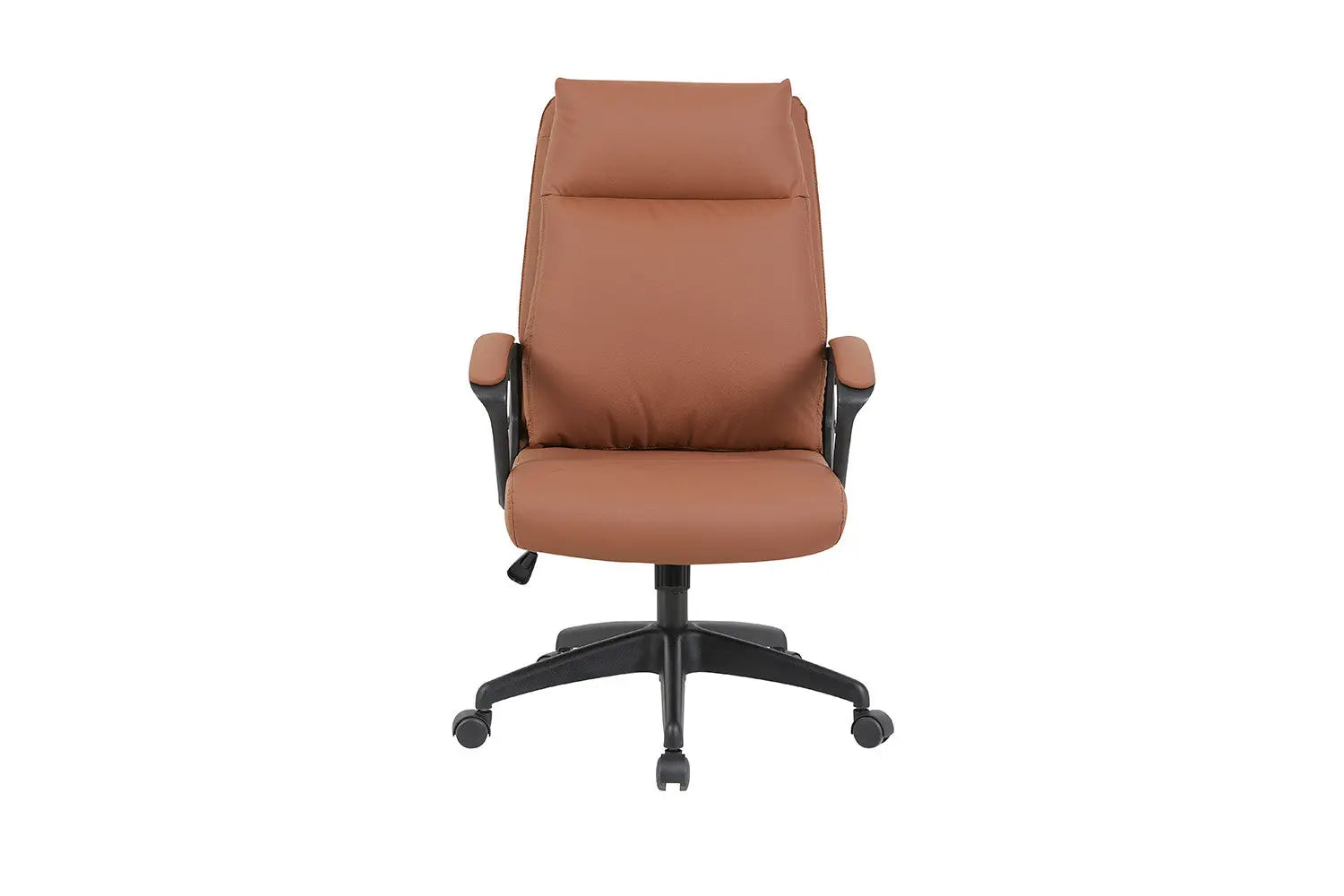 Chaise de bureau ARMEL cognac détail similicuir