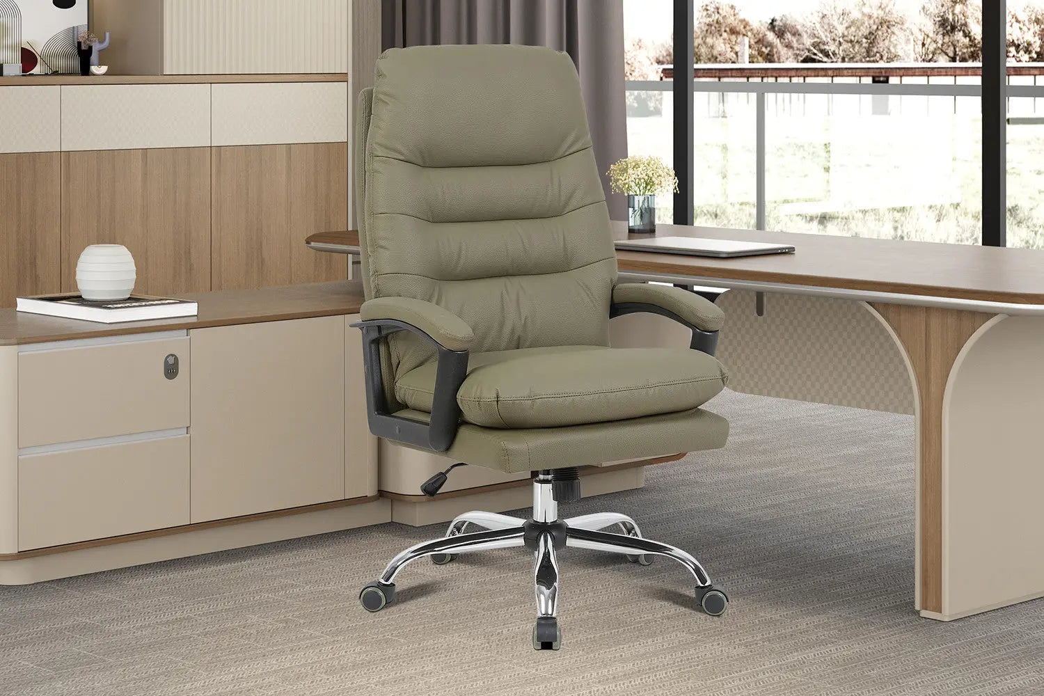 Chaise de Bureau DANIELA en Polyuréthane (PU) - Chaise de bureau réglable 46 x 53 cm - TIKAYLA