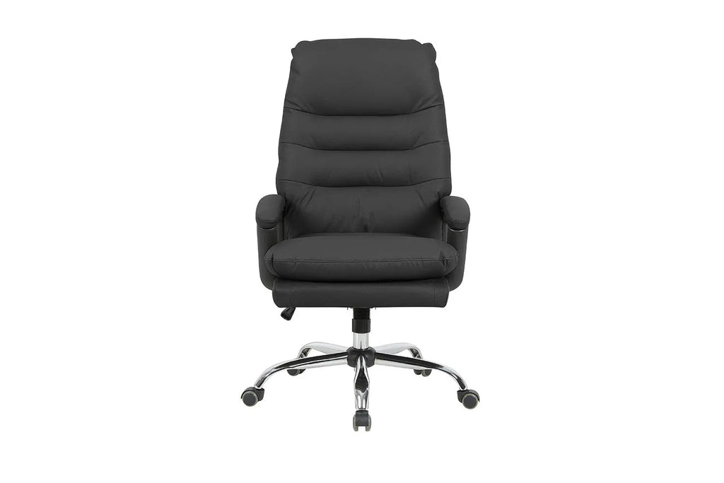 Chaise de bureau DANIELA noire détail assise et accoudoirs