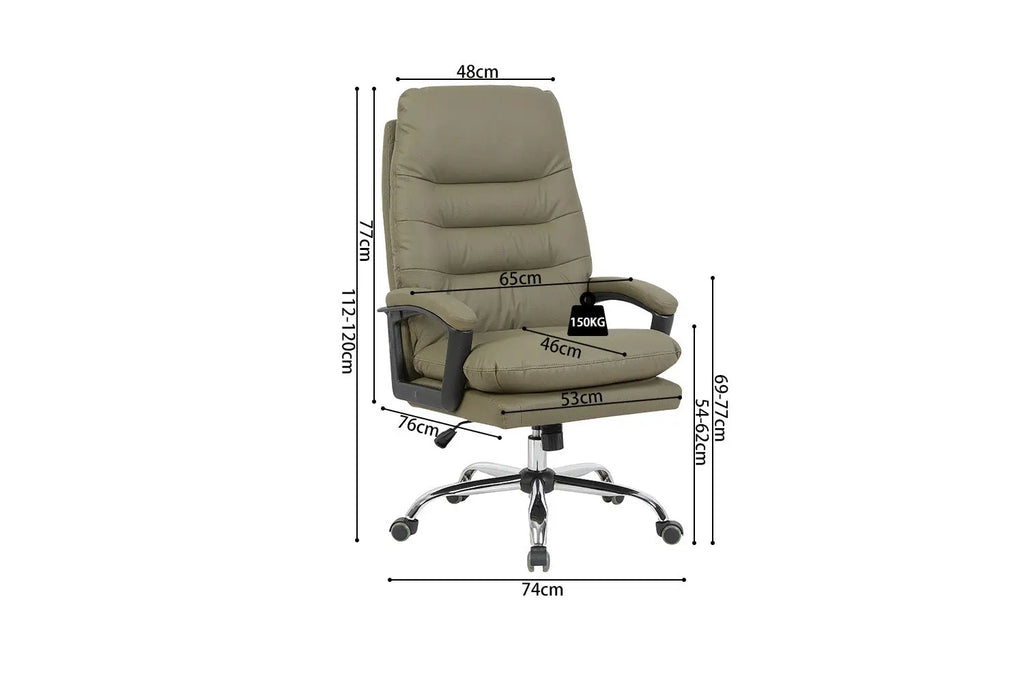 Chaise de Bureau DANIELA en Polyuréthane (PU) - 46 x 53 cm