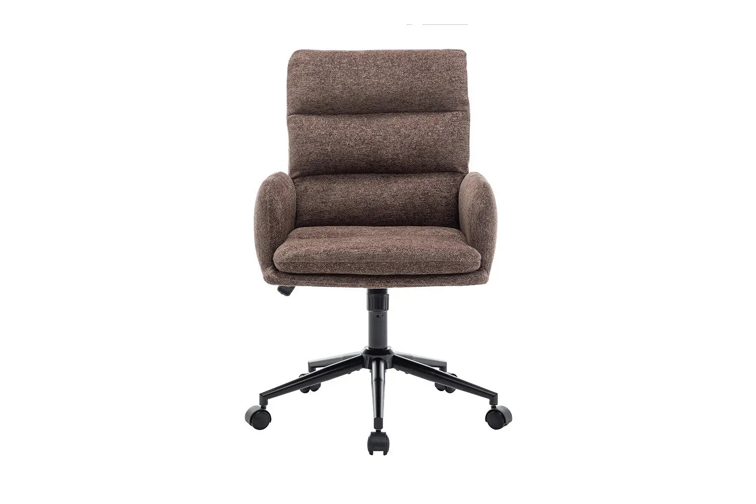 Chaise de bureau EMMY brune vue de face - TIKAYLA