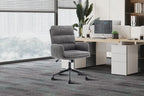 Chaise de bureau EMMY gris fonce vue de trois quarts - TIKAYLA