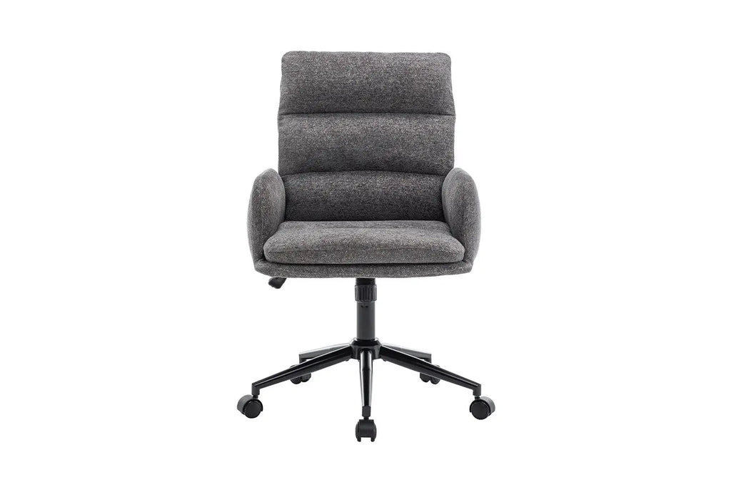 Chaise de bureau EMMY gris fonce vue de face - TIKAYLA