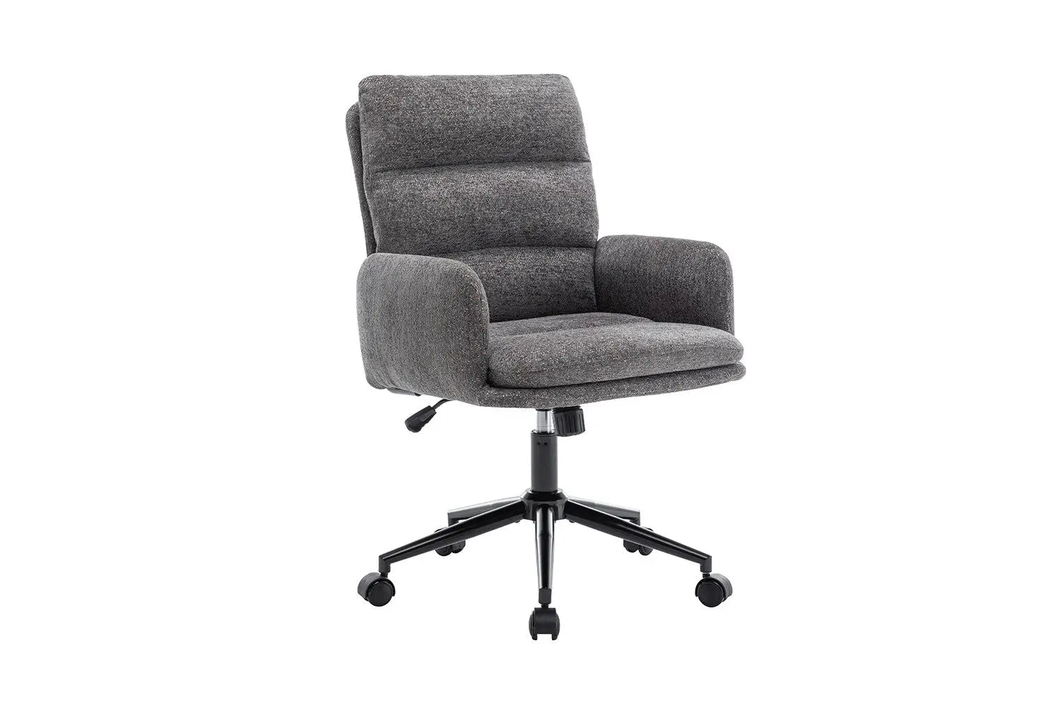 Chaise de bureau EMMY gris fonce vue de cote - TIKAYLA
