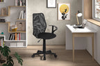 Chaise de bureau JOBY en maille noire, assise et dossier aeres, 54 x 50 cm - TIKAYLA