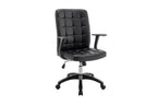 Chaise de bureau LUKY noire vue de face - TIKAYLA