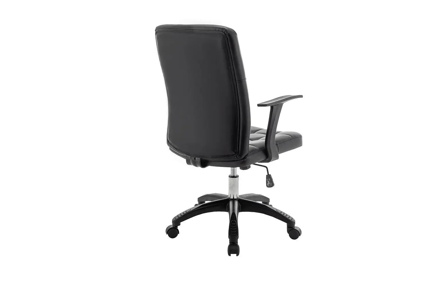 Detail du similicuir de la chaise LUKY noire - TIKAYLA