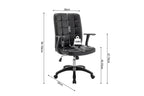 Schema cote de la chaise de bureau LUKY 58 x 59 cm - TIKAYLA