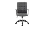 Chaise de bureau LUKY grise vue de trois quarts - TIKAYLA