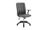 Chaise de bureau LUKY grise vue de face - TIKAYLA