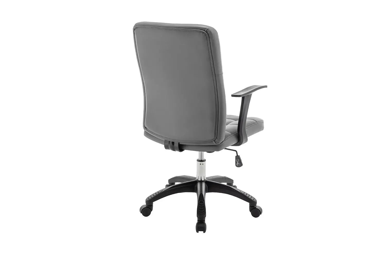 Detail du similicuir de la chaise LUKY grise - TIKAYLA