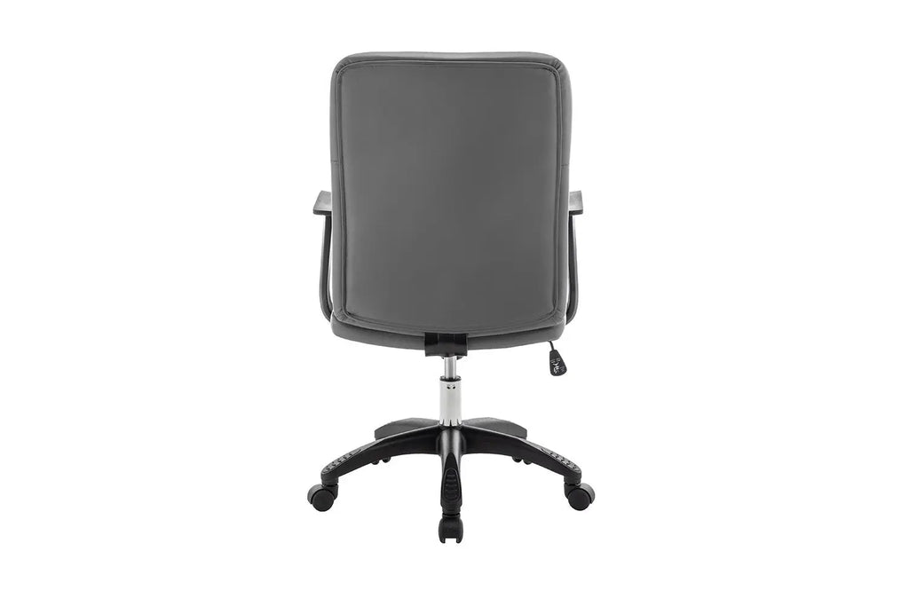 Pietement et roulettes de la chaise de bureau LUKY grise - TIKAYLA