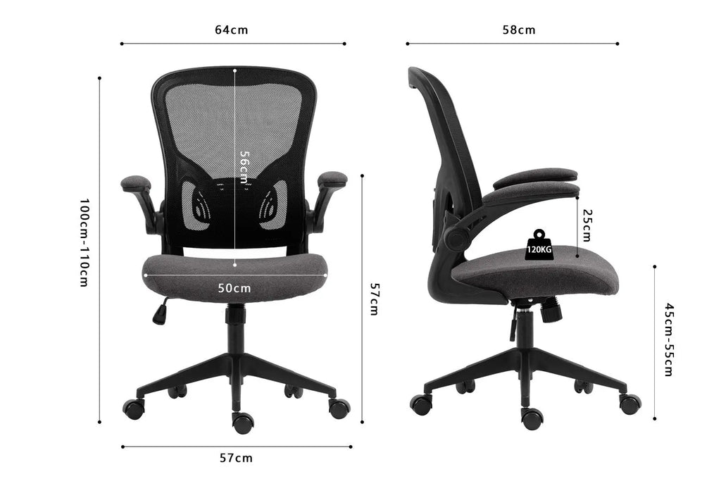 Pietement et roulettes de la chaise de bureau MARCA - TIKAYLA