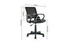 Schema cote de la chaise de bureau PURE 54 x 57 cm - TIKAYLA