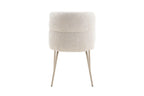Chaise de salle à manger ALYX, tissu beige, pied beige
