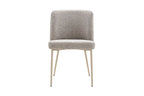 Chaise de salle à manger ALYX, tissu poivre, pied beige