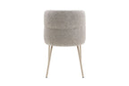 Chaise de salle à manger ALYX, tissu poivre, pied beige