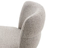 Chaise de salle à manger ALYX, tissu poivre, pied beige