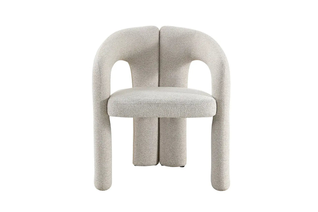 Chaise de salle à manger BEJAYA Beige avec accoudoirs – 63 x 62 cm | TIKAYLA