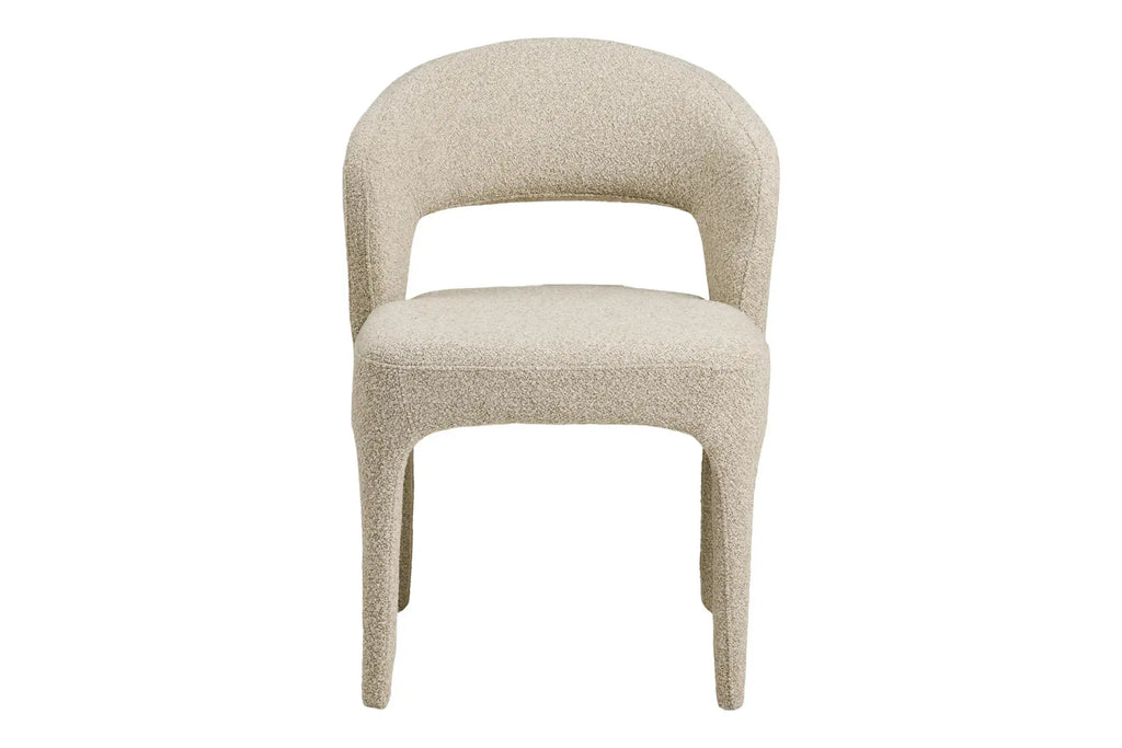 Chaise de Salle à Manger BELMONT en Tissu Sable - 57 x 61 cm HOUSE NORDIC