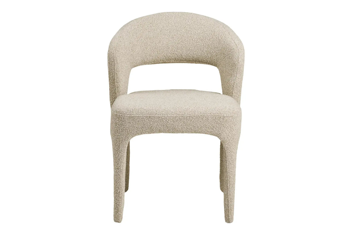 Chaise de Salle à Manger BELMONT en Tissu Sable - 57 x 61 cm HOUSE NORDIC