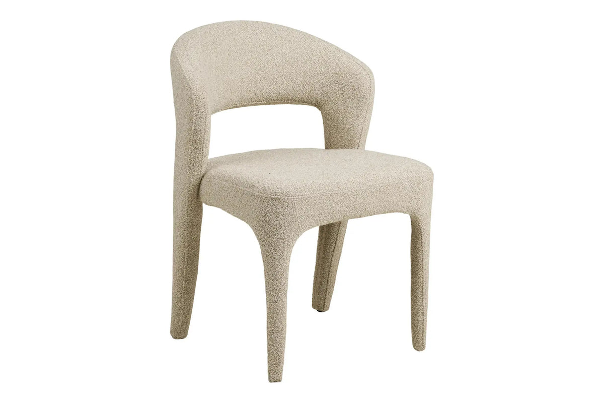 Chaise de Salle à Manger BELMONT en Tissu Sable - 57 x 61 cm HOUSE NORDIC