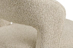 Chaise de Salle à Manger BELMONT en Tissu Sable - 57 x 61 cm HOUSE NORDIC