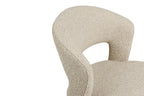 Chaise de Salle à Manger BELMONT en Tissu Sable - 57 x 61 cm HOUSE NORDIC