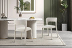 Chaise de salle à manger ELVYA Beige tissu – 51,5 x 57 cm | TIKAYLA
