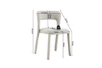 Chaise de Salle à Manger ELVYA en Tissu Beige - 51.5 x 57 cm ROUSSEAU