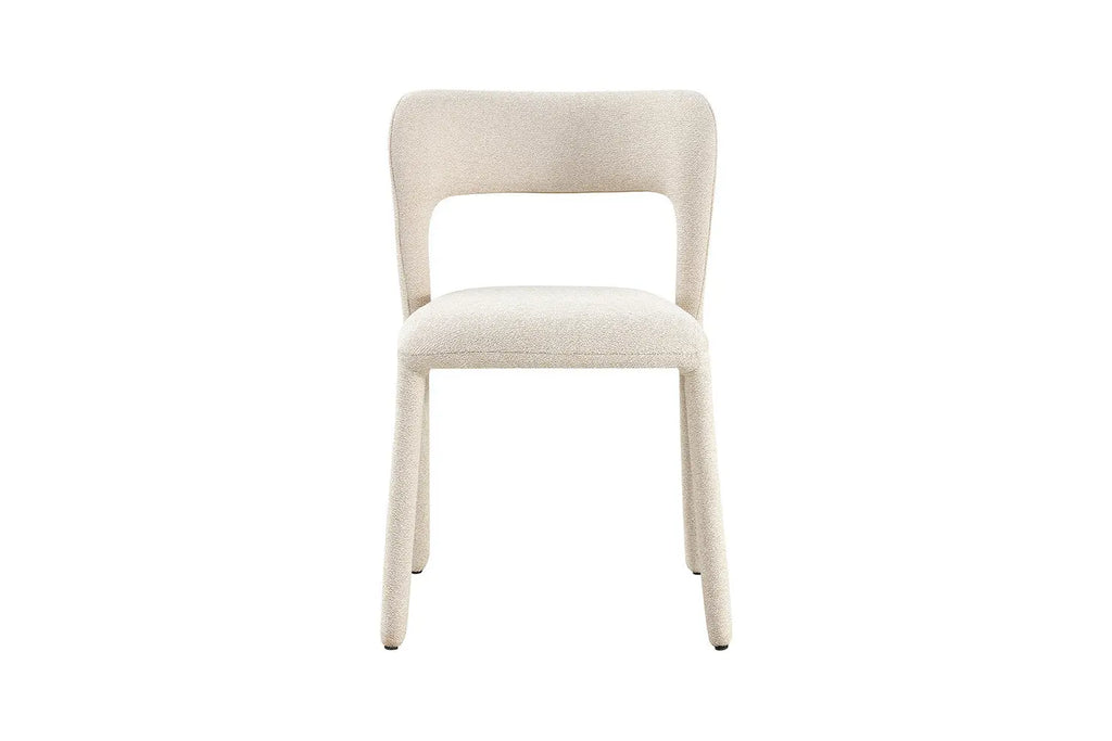 Chaise de salle à manger ELVYA Écru tissu – 51,5 x 57 cm | TIKAYLA