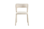 Chaise de salle à manger ELVYA Écru tissu – 51,5 x 57 cm | TIKAYLA