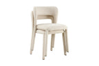 Chaise de Salle à Manger ELVYA en Tissu Ecru - 51.5 x 57 cm ROUSSEAU