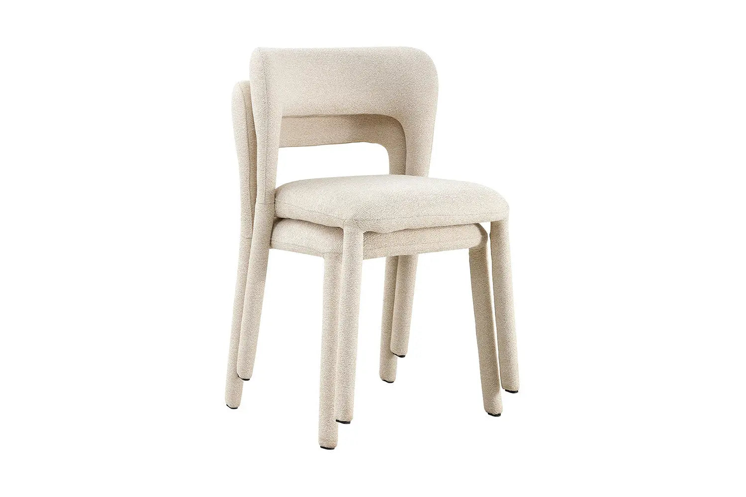 Chaise de Salle à Manger ELVYA en Tissu Ecru - 51.5 x 57 cm ROUSSEAU
