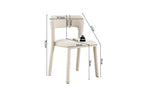 Chaise de Salle à Manger ELVYA en Tissu Ecru - 51.5 x 57 cm ROUSSEAU