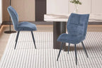 Chaise de salle à manger FAY bleu – 49 x 65 cm | TIKAYLA