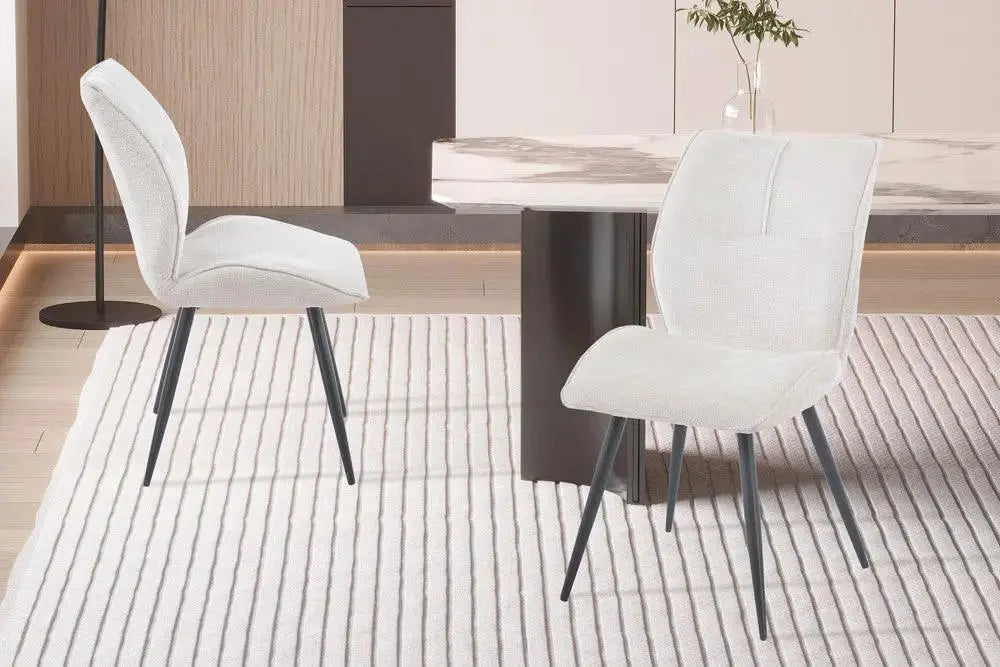 Chaise de salle à manger FAY écru – 49 x 65 cm | TIKAYLA