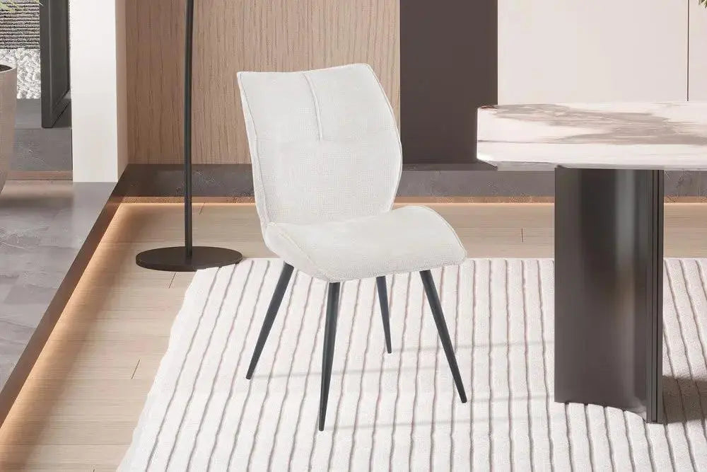 Chaise de salle à manger FAY écru – 49 x 65 cm | TIKAYLA