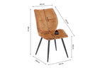 Chaise de salle à manger FAY or – 49 x 65 cm | TIKAYLA