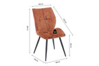 Chaise de salle à manger FAY rouille – 49 x 65 cm | TIKAYLA