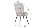 Chaise de salle à manger FAY sable – 49 x 65 cm | TIKAYLA