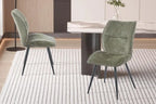 Chaise de salle à manger FAY vert – 49 x 65 cm | TIKAYLA