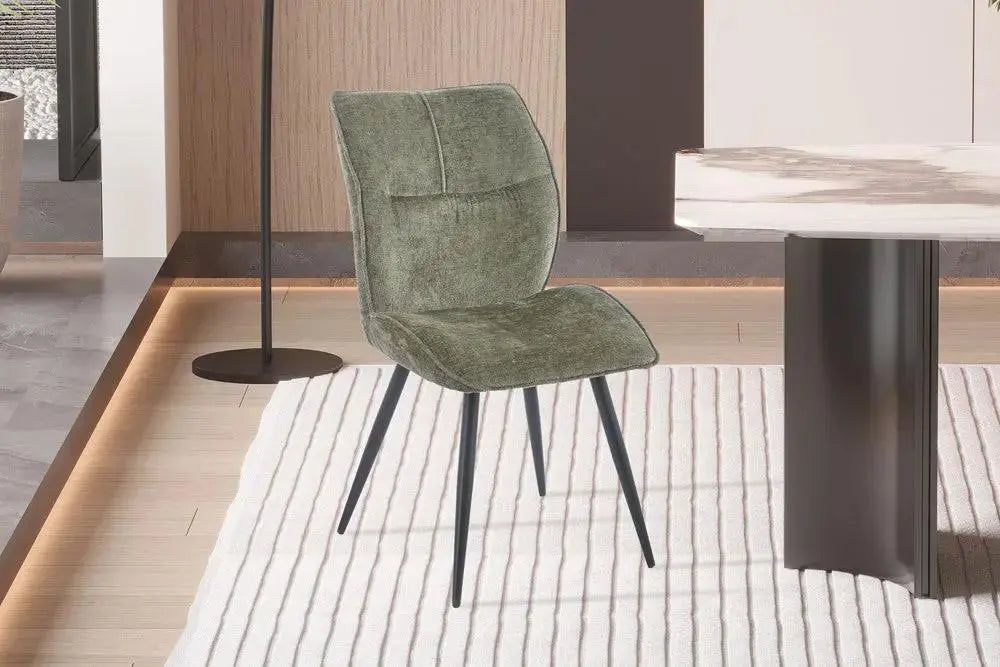 Chaise de salle à manger FAY vert – 49 x 65 cm | TIKAYLA