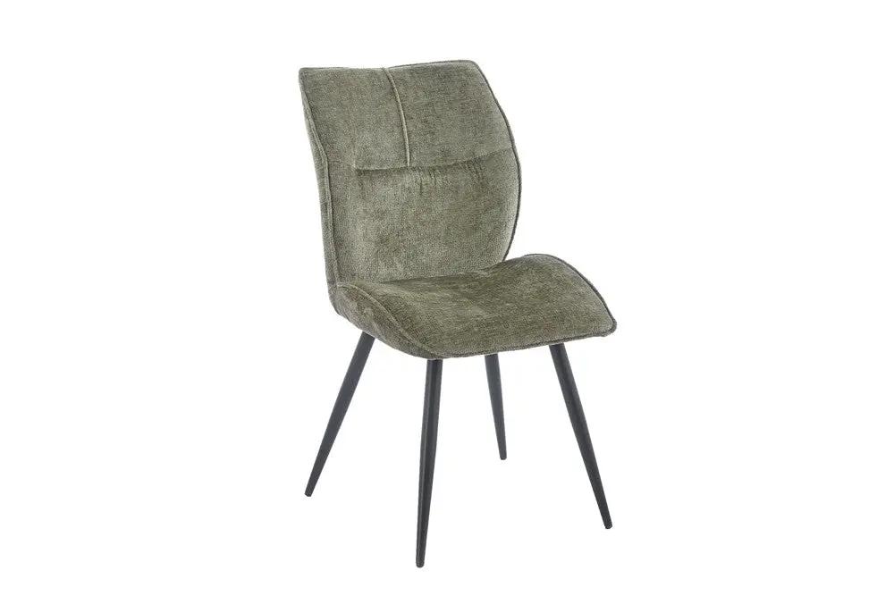Chaise de salle à manger FAY vert – 49 x 65 cm | TIKAYLA